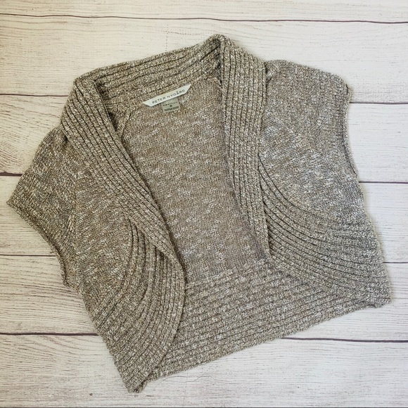 Peter Nygard Tops - Peter Nygard Beige/Cream Crop Sweater Cardigan